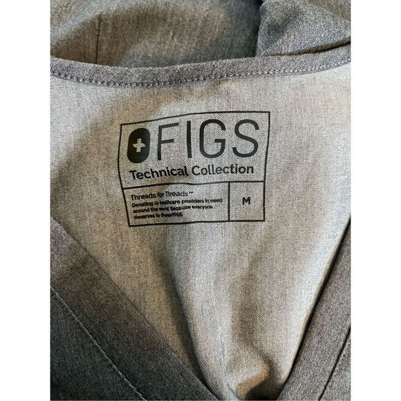 Figs Casma Graphite Gray Short Sleeve Scrub Top Size Medium - Picture 2 of 5